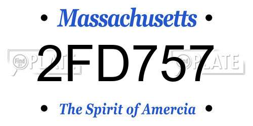 2FD757 Massachusetts License Plate