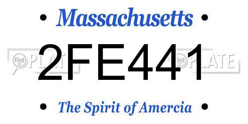 2FE441 Massachusetts License Plate