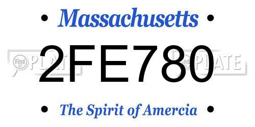 2FE780 Massachusetts License Plate