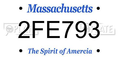 2FE793 Massachusetts License Plate