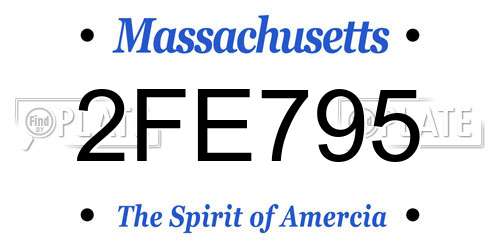 2FE795 Massachusetts License Plate