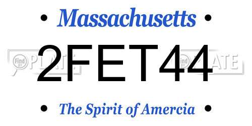 2FET44 Massachusetts License Plate