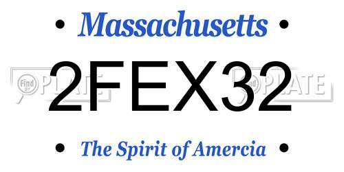 2FEX32 Massachusetts License Plate
