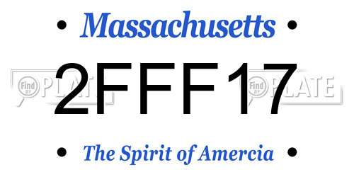 2FFF17 Massachusetts License Plate
