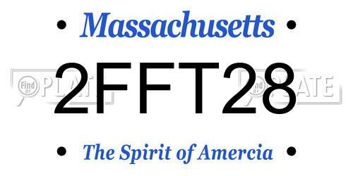 2FFT28 Massachusetts License Plate