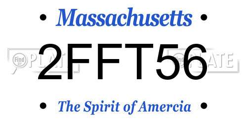 2FFT56 Massachusetts License Plate