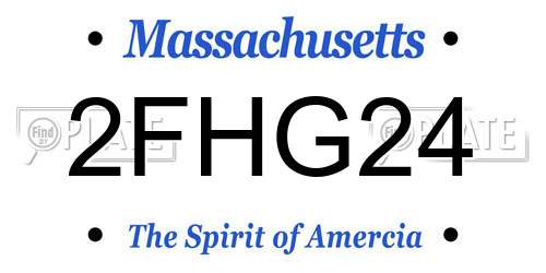 2FHG24 Massachusetts License Plate