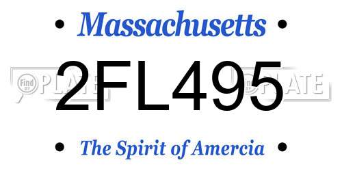 2FL495 Massachusetts License Plate
