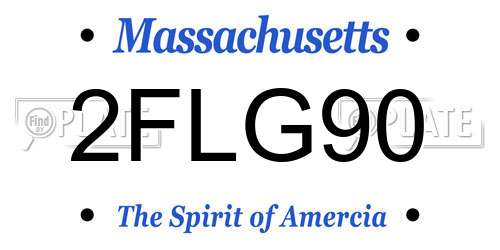 2FLG90 Massachusetts License Plate