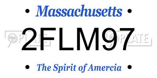 2FLM97 Massachusetts License Plate