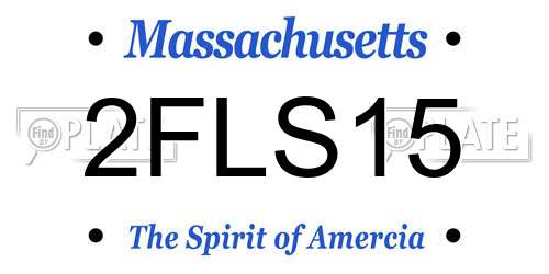 2FLS15 Massachusetts License Plate