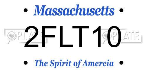 2FLT10 Massachusetts License Plate