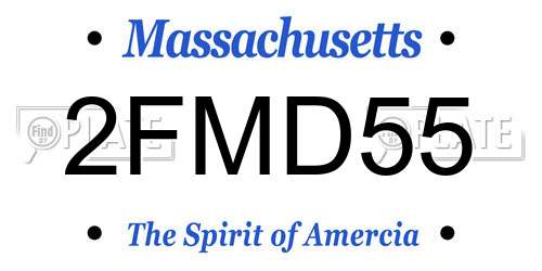 2FMD55 Massachusetts License Plate