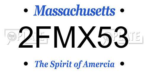 2FMX53 Massachusetts License Plate
