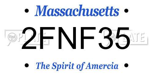 2FNF35 Massachusetts License Plate