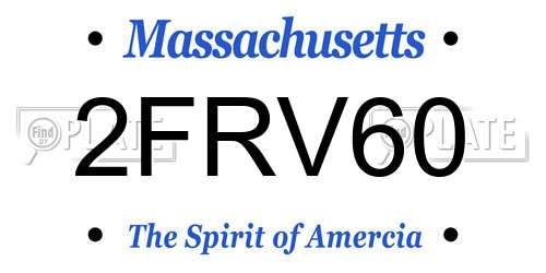 2FRV60 Massachusetts License Plate