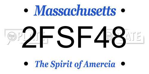 2FSF48 Massachusetts License Plate