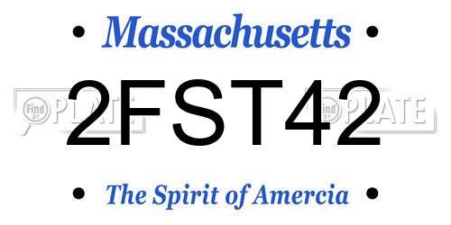 2FST42 Massachusetts License Plate