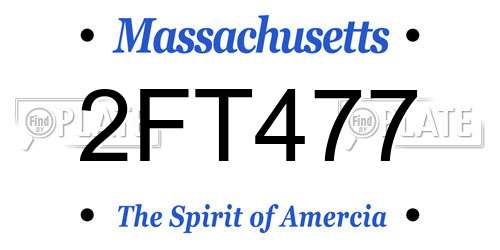 2FT477 Massachusetts License Plate