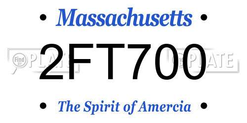 2FT700 Massachusetts License Plate