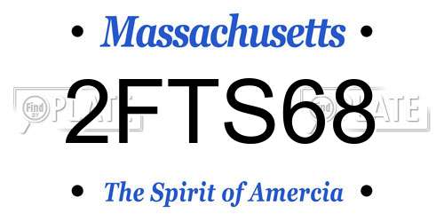 2FTS68 Massachusetts License Plate