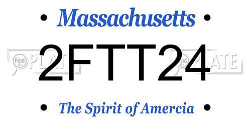 2FTT24 Massachusetts License Plate