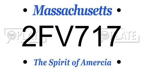 2FV717 Massachusetts License Plate