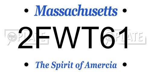 2FWT61 Massachusetts License Plate