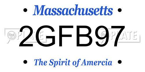 2GFB97 Massachusetts License Plate