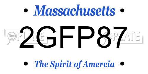 2GFP87 Massachusetts License Plate