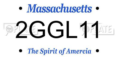 2GGL11 Massachusetts License Plate