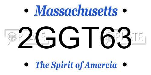 2GGT63 Massachusetts License Plate