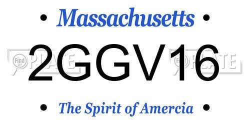 2GGV16 Massachusetts License Plate