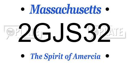 2GJS32 Massachusetts License Plate