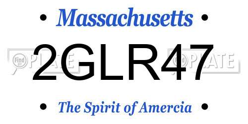 2GLR47 Massachusetts License Plate
