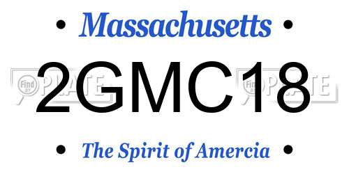 2GMC18 Massachusetts License Plate