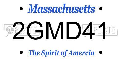 2GMD41 Massachusetts License Plate