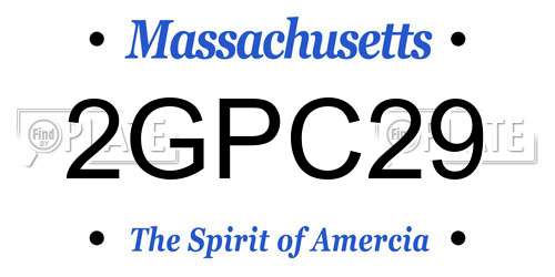2GPC29 Massachusetts License Plate