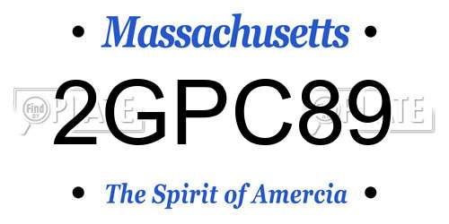 2GPC89 Massachusetts License Plate