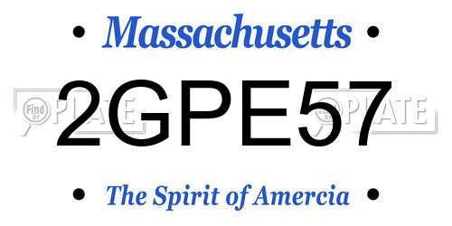 2GPE57 Massachusetts License Plate