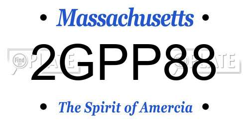 2GPP88 Massachusetts License Plate