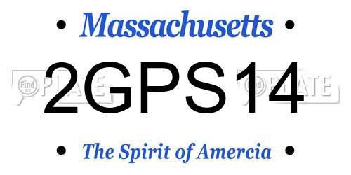 2GPS14 Massachusetts License Plate