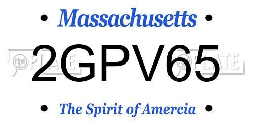 2GPV65 Massachusetts License Plate