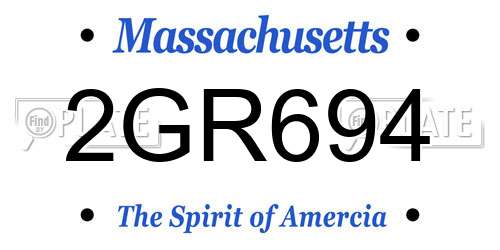 2GR694 Massachusetts License Plate