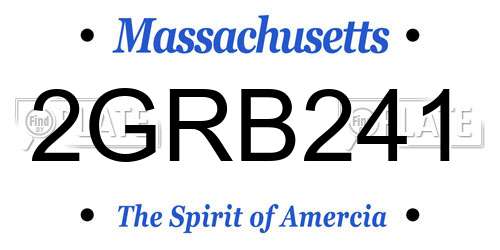 2GRB241 Massachusetts License Plate
