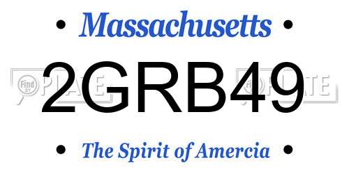 2GRB49 Massachusetts License Plate