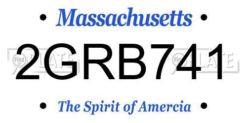 2GRB741 Massachusetts License Plate