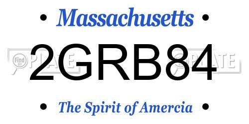 2GRB84 Massachusetts License Plate