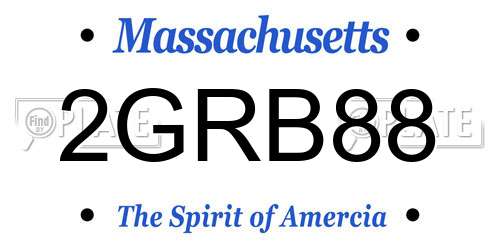 2GRB88 Massachusetts License Plate
