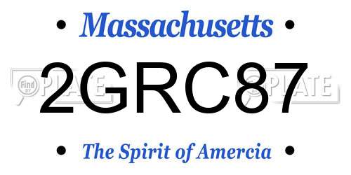 2GRC87 Massachusetts License Plate
